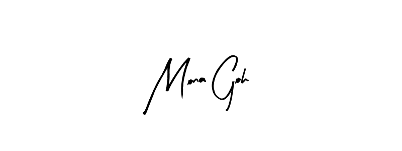 Use a signature maker to create a handwritten signature online. With this signature software, you can design (Arty Signature) your own signature for name Mona Goh. Mona Goh signature style 8 images and pictures png