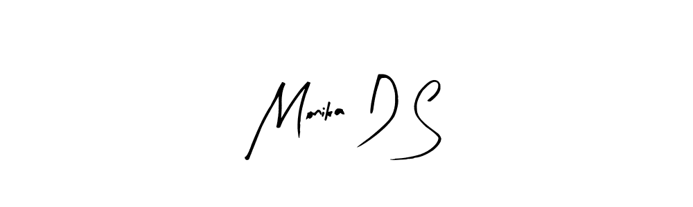 Make a beautiful signature design for name Monika D S. With this signature (Arty Signature) style, you can create a handwritten signature for free. Monika D S signature style 8 images and pictures png