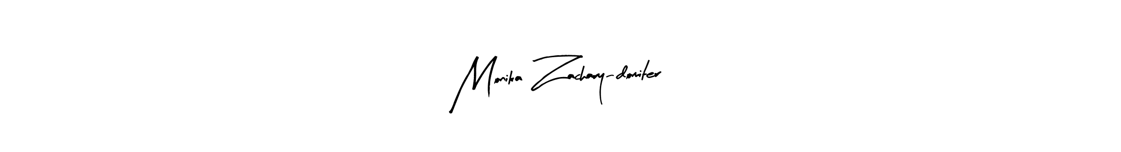 Create a beautiful signature design for name Monika Zachary-domiter. With this signature (Arty Signature) fonts, you can make a handwritten signature for free. Monika Zachary-domiter signature style 8 images and pictures png