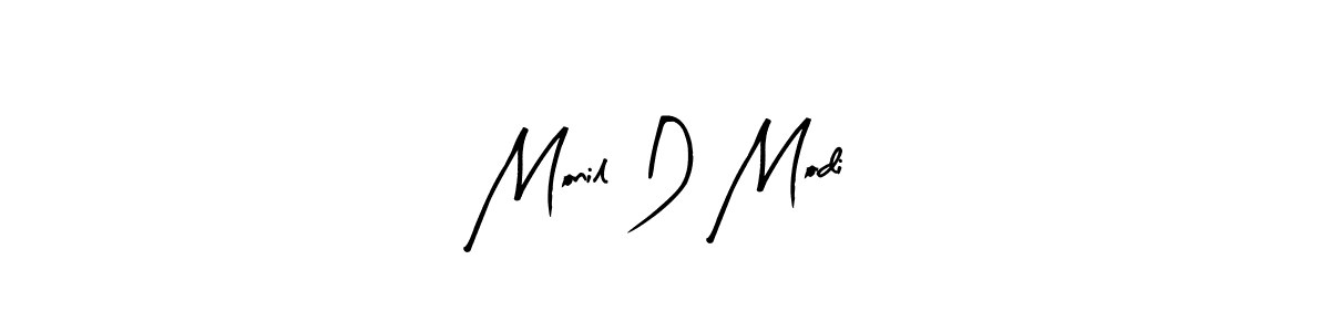 How to make Monil D Modi name signature. Use Arty Signature style for creating short signs online. This is the latest handwritten sign. Monil D Modi signature style 8 images and pictures png