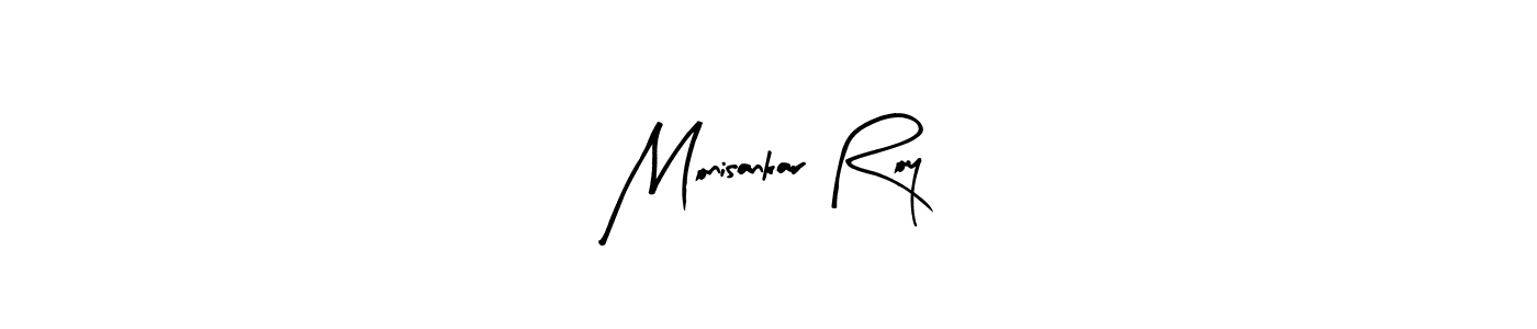 if you are searching for the best signature style for your name Monisankar Roy. so please give up your signature search. here we have designed multiple signature styles  using Arty Signature. Monisankar Roy signature style 8 images and pictures png