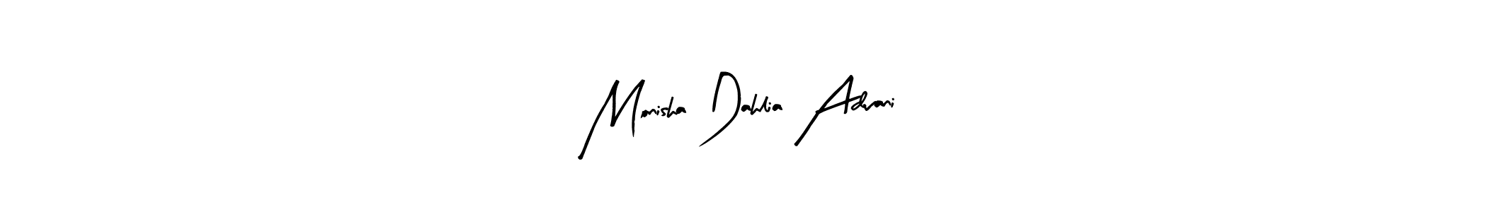 You should practise on your own different ways (Arty Signature) to write your name (Monisha Dahlia Advani) in signature. don't let someone else do it for you. Monisha Dahlia Advani signature style 8 images and pictures png