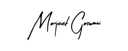 Give your name Monjeet Goswami an exquisite flair with the Arty Signature script font. Ideal for contracts, resumes, and formal letterheads. Monjeet Goswami signature style 8 images and pictures png