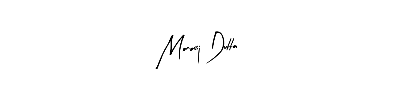 Arty Signature is a professional signature style that is perfect for those who want to add a touch of class to their signature. It is also a great choice for those who want to make their signature more unique. Get Monosij Dutta name to fancy signature for free. Monosij Dutta signature style 8 images and pictures png