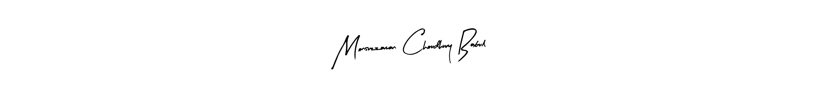 How to make Monsuzzaman Choudhury Babul name signature. Use Arty Signature style for creating short signs online. This is the latest handwritten sign. Monsuzzaman Choudhury Babul signature style 8 images and pictures png