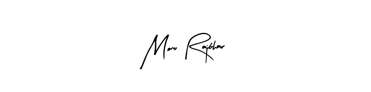 Monu Rajbhar stylish signature style. Best Handwritten Sign (Arty Signature) for my name. Handwritten Signature Collection Ideas for my name Monu Rajbhar. Monu Rajbhar signature style 8 images and pictures png