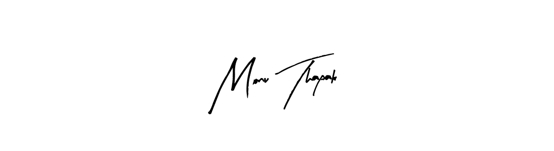 Also we have Monu Thapak name is the best signature style. Create professional handwritten signature collection using Arty Signature autograph style. Monu Thapak signature style 8 images and pictures png