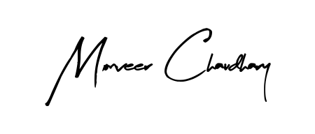 A sleek calligraphic signature for name Monveer Chaudhary utilizing Arty Signature styling. Great for adding personal signatures to photos and art. Monveer Chaudhary signature style 8 images and pictures png