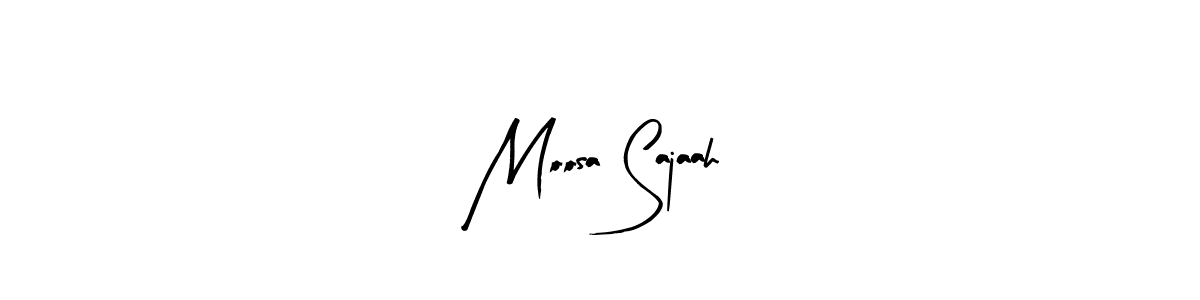 You should practise on your own different ways (Arty Signature) to write your name (Moosa Sajaah) in signature. don't let someone else do it for you. Moosa Sajaah signature style 8 images and pictures png