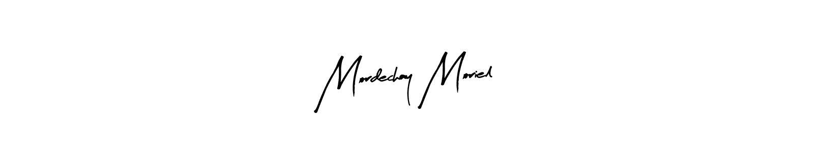 Create a beautiful signature design for name Mordechay Moriel. With this signature (Arty Signature) fonts, you can make a handwritten signature for free. Mordechay Moriel signature style 8 images and pictures png