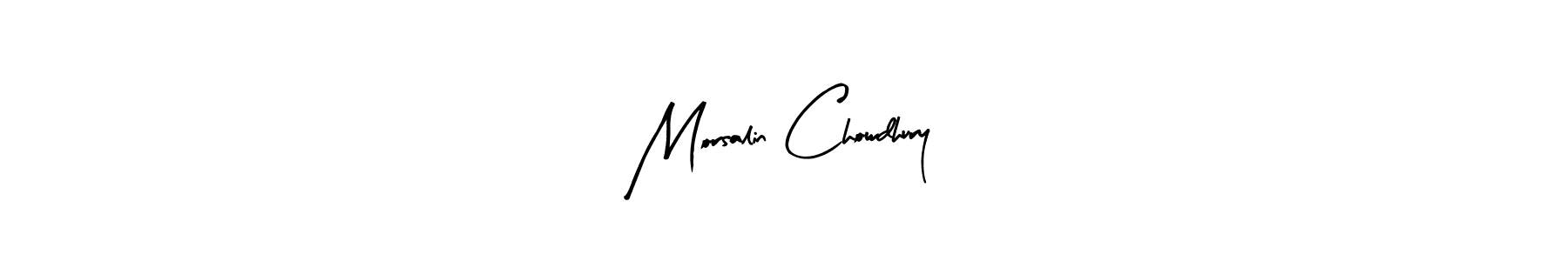 The best way (Arty Signature) to make a short signature is to pick only two or three words in your name. The name Morsalin Chowdhury include a total of six letters. For converting this name. Morsalin Chowdhury signature style 8 images and pictures png