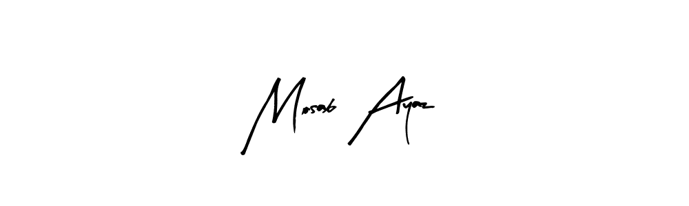 How to make Mosab Ayaz signature? Arty Signature is a professional autograph style. Create handwritten signature for Mosab Ayaz name. Mosab Ayaz signature style 8 images and pictures png