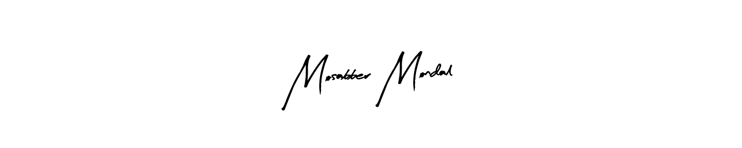 Use a signature maker to create a handwritten signature online. With this signature software, you can design (Arty Signature) your own signature for name Mosabber Mondal. Mosabber Mondal signature style 8 images and pictures png