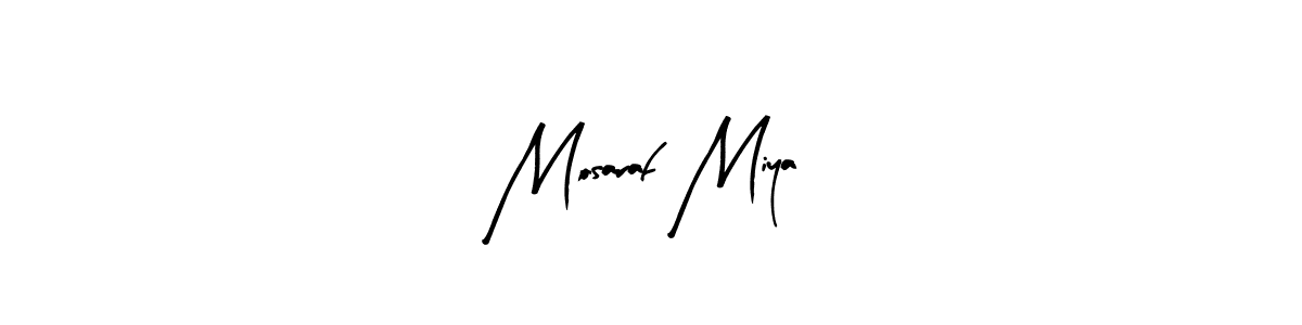 The best way (Arty Signature) to make a short signature is to pick only two or three words in your name. The name Mosaraf Miya include a total of six letters. For converting this name. Mosaraf Miya signature style 8 images and pictures png