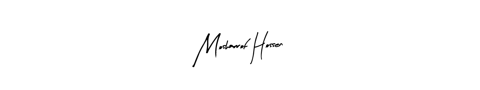 if you are searching for the best signature style for your name Mosharrof Hossen. so please give up your signature search. here we have designed multiple signature styles  using Arty Signature. Mosharrof Hossen signature style 8 images and pictures png