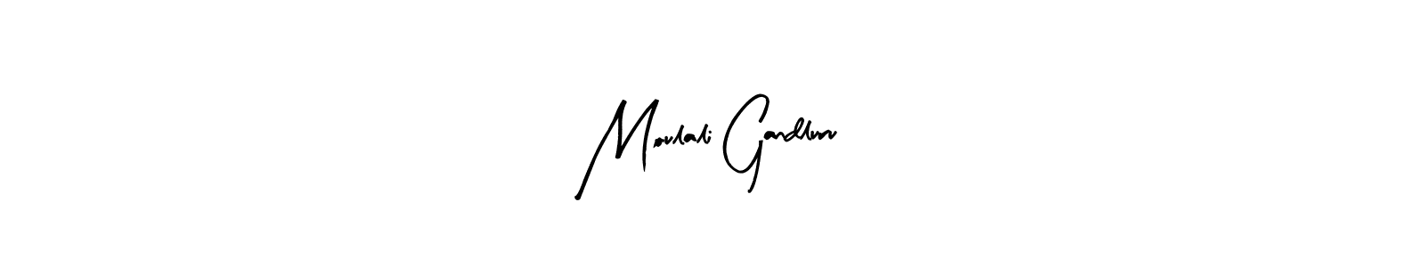 if you are searching for the best signature style for your name Moulali Gandluru. so please give up your signature search. here we have designed multiple signature styles  using Arty Signature. Moulali Gandluru signature style 8 images and pictures png