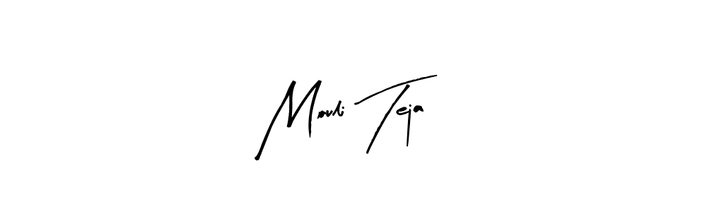 Design your own signature with our free online signature maker. With this signature software, you can create a handwritten (Arty Signature) signature for name Mouli Teja. Mouli Teja signature style 8 images and pictures png