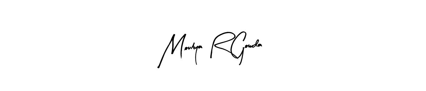 You can use this online signature creator to create a handwritten signature for the name Moulya R Gowda. This is the best online autograph maker. Moulya R Gowda signature style 8 images and pictures png