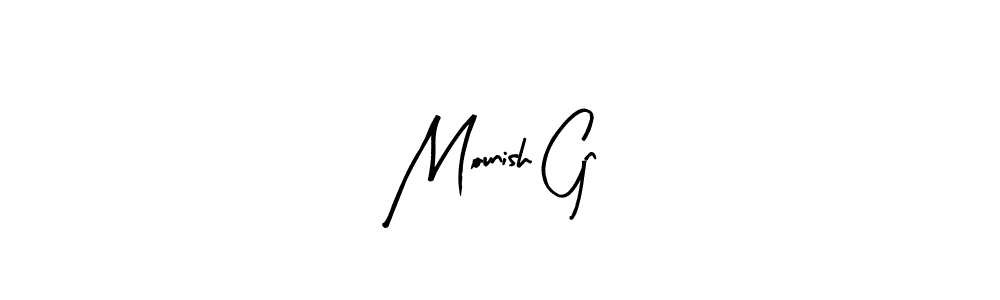 This is the best signature style for the Mounish Gn name. Also you like these signature font (Arty Signature). Mix name signature. Mounish Gn signature style 8 images and pictures png