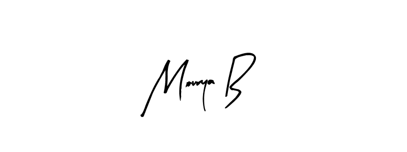 You can use this online signature creator to create a handwritten signature for the name Mourya B. This is the best online autograph maker. Mourya B signature style 8 images and pictures png