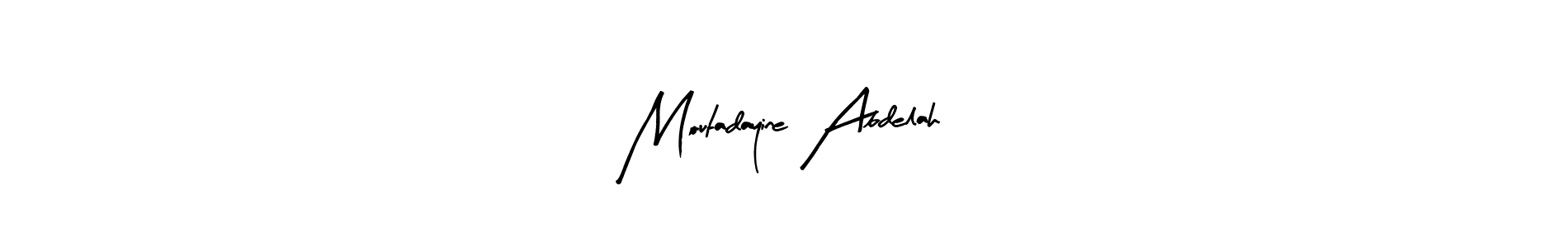 if you are searching for the best signature style for your name Moutadayine Abdelah. so please give up your signature search. here we have designed multiple signature styles  using Arty Signature. Moutadayine Abdelah signature style 8 images and pictures png