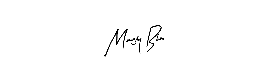 How to make Mowgly Bhai name signature. Use Arty Signature style for creating short signs online. This is the latest handwritten sign. Mowgly Bhai signature style 8 images and pictures png