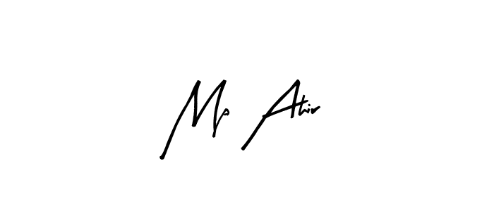 The best way (Arty Signature) to make a short signature is to pick only two or three words in your name. The name Mp Ahir include a total of six letters. For converting this name. Mp Ahir signature style 8 images and pictures png