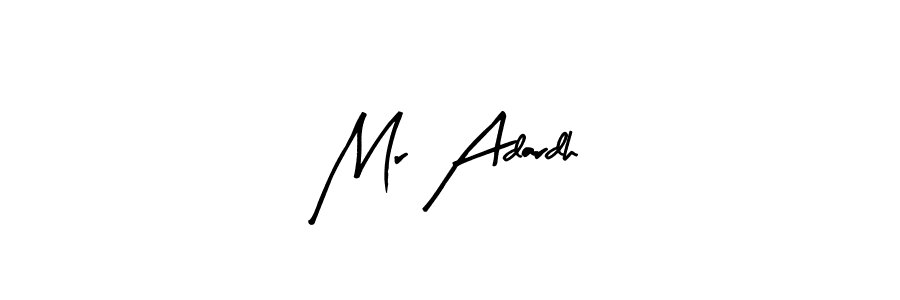 Design your own signature with our free online signature maker. With this signature software, you can create a handwritten (Arty Signature) signature for name Mr Adardh. Mr Adardh signature style 8 images and pictures png