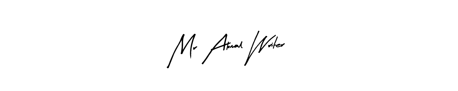 How to make Mr Akmal Writer name signature. Use Arty Signature style for creating short signs online. This is the latest handwritten sign. Mr Akmal Writer signature style 8 images and pictures png