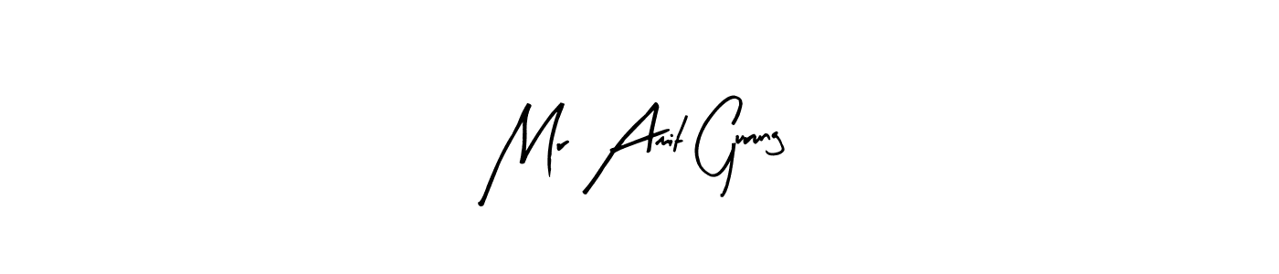 Similarly Arty Signature is the best handwritten signature design. Signature creator online .You can use it as an online autograph creator for name Mr Amit Gurung. Mr Amit Gurung signature style 8 images and pictures png