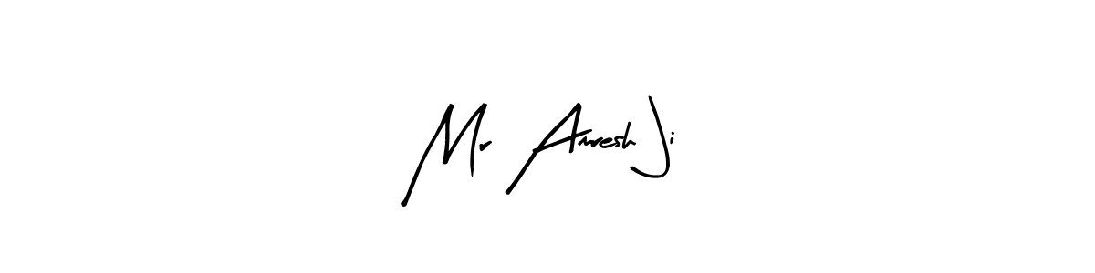 Similarly Arty Signature is the best handwritten signature design. Signature creator online .You can use it as an online autograph creator for name Mr Amresh Ji. Mr Amresh Ji signature style 8 images and pictures png