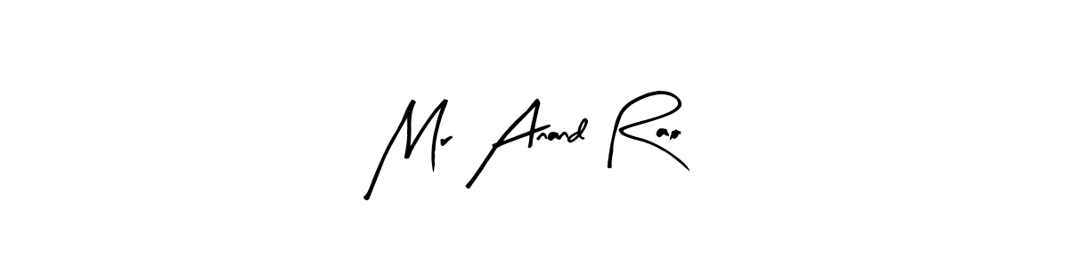 Design your own signature with our free online signature maker. With this signature software, you can create a handwritten (Arty Signature) signature for name Mr Anand Rao. Mr Anand Rao signature style 8 images and pictures png