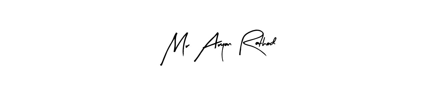 if you are searching for the best signature style for your name Mr Aryan Rathod. so please give up your signature search. here we have designed multiple signature styles  using Arty Signature. Mr Aryan Rathod signature style 8 images and pictures png