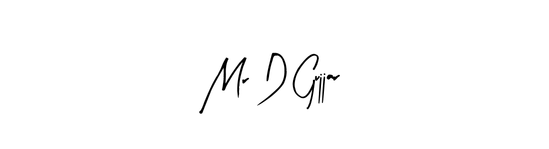 Use a signature maker to create a handwritten signature online. With this signature software, you can design (Arty Signature) your own signature for name Mr D Gujjar. Mr D Gujjar signature style 8 images and pictures png