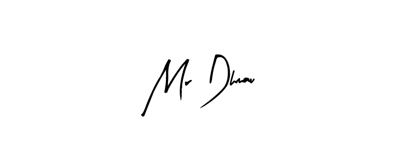 The best way (Arty Signature) to make a short signature is to pick only two or three words in your name. The name Mr Dhmau include a total of six letters. For converting this name. Mr Dhmau signature style 8 images and pictures png