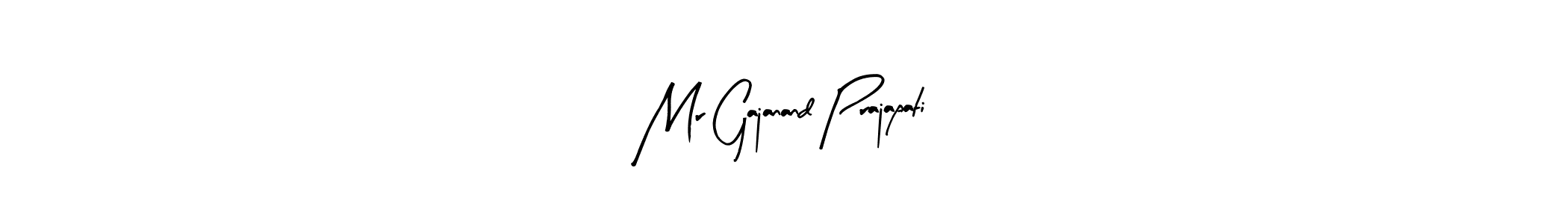 Arty Signature is a professional signature style that is perfect for those who want to add a touch of class to their signature. It is also a great choice for those who want to make their signature more unique. Get Mr Gajanand Prajapati name to fancy signature for free. Mr Gajanand Prajapati signature style 8 images and pictures png