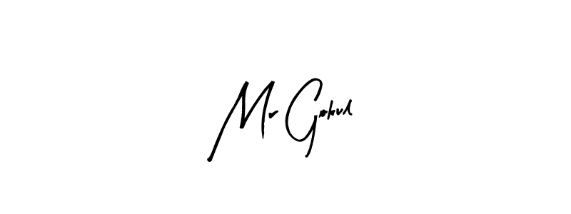 Also we have Mr Gokul name is the best signature style. Create professional handwritten signature collection using Arty Signature autograph style. Mr Gokul signature style 8 images and pictures png