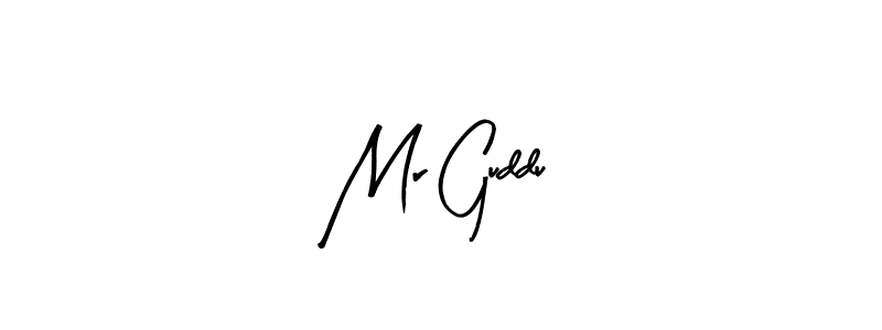 if you are searching for the best signature style for your name Mr Guddu. so please give up your signature search. here we have designed multiple signature styles  using Arty Signature. Mr Guddu signature style 8 images and pictures png