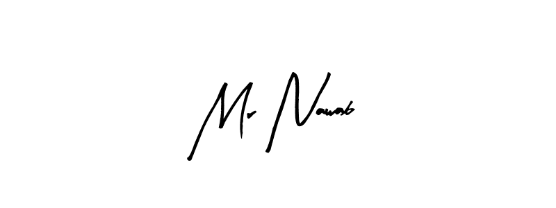 Arty Signature is a professional signature style that is perfect for those who want to add a touch of class to their signature. It is also a great choice for those who want to make their signature more unique. Get Mr Nawab name to fancy signature for free. Mr Nawab signature style 8 images and pictures png