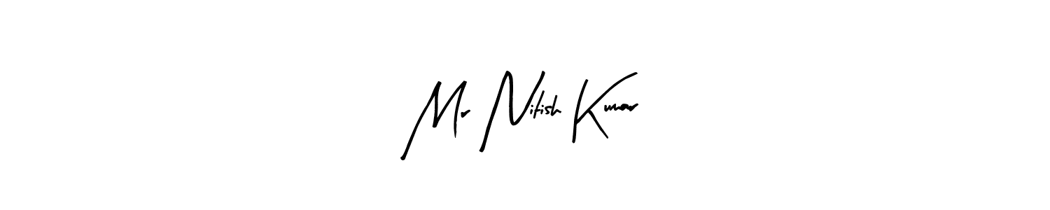 Arty Signature is a professional signature style that is perfect for those who want to add a touch of class to their signature. It is also a great choice for those who want to make their signature more unique. Get Mr Nitish Kumar name to fancy signature for free. Mr Nitish Kumar signature style 8 images and pictures png