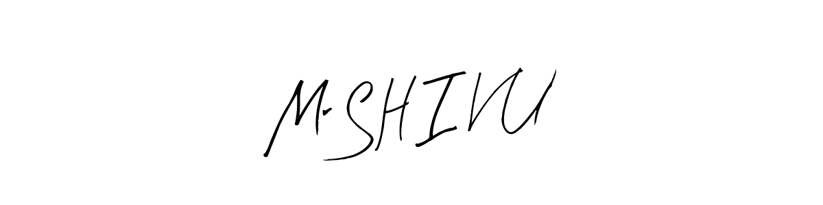 You should practise on your own different ways (Arty Signature) to write your name (Mr S H I V U) in signature. don't let someone else do it for you. Mr S H I V U signature style 8 images and pictures png
