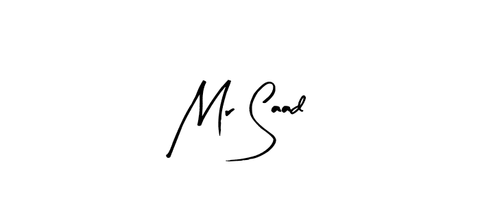 Design your own signature with our free online signature maker. With this signature software, you can create a handwritten (Arty Signature) signature for name Mr Saad. Mr Saad signature style 8 images and pictures png