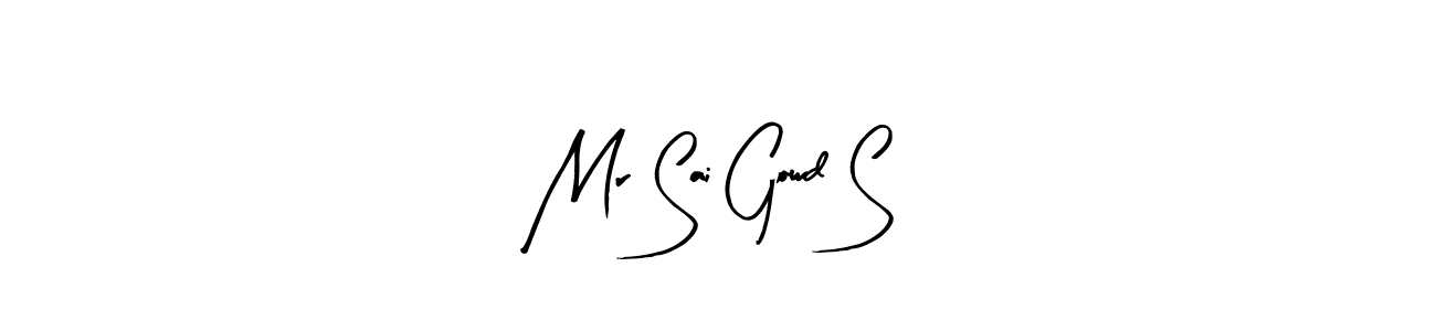 Arty Signature is a professional signature style that is perfect for those who want to add a touch of class to their signature. It is also a great choice for those who want to make their signature more unique. Get Mr Sai Gowd S name to fancy signature for free. Mr Sai Gowd S signature style 8 images and pictures png