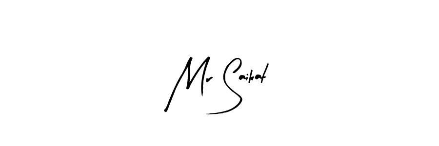 Make a beautiful signature design for name Mr Saikat. With this signature (Arty Signature) style, you can create a handwritten signature for free. Mr Saikat signature style 8 images and pictures png