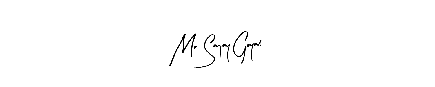 The best way (Arty Signature) to make a short signature is to pick only two or three words in your name. The name Mr Sanjay Goyal include a total of six letters. For converting this name. Mr Sanjay Goyal signature style 8 images and pictures png