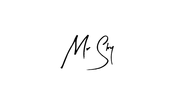 How to make Mr Sky name signature. Use Arty Signature style for creating short signs online. This is the latest handwritten sign. Mr Sky signature style 8 images and pictures png