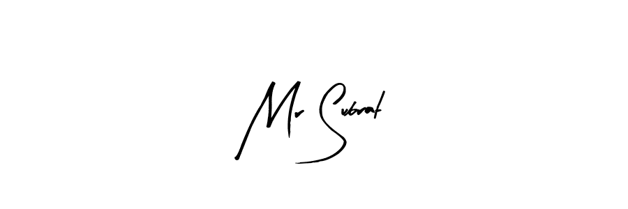 The best way (Arty Signature) to make a short signature is to pick only two or three words in your name. The name Mr Subrat include a total of six letters. For converting this name. Mr Subrat signature style 8 images and pictures png
