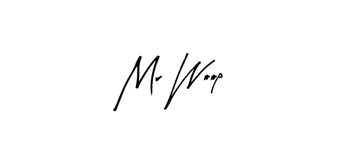 Arty Signature is a professional signature style that is perfect for those who want to add a touch of class to their signature. It is also a great choice for those who want to make their signature more unique. Get Mr Woop name to fancy signature for free. Mr Woop signature style 8 images and pictures png