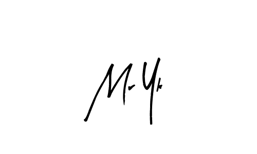 Use a signature maker to create a handwritten signature online. With this signature software, you can design (Arty Signature) your own signature for name Mr Yk. Mr Yk signature style 8 images and pictures png