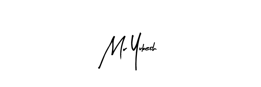 Similarly Arty Signature is the best handwritten signature design. Signature creator online .You can use it as an online autograph creator for name Mr Yukesh. Mr Yukesh signature style 8 images and pictures png